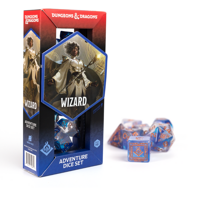D&D Adventure Dice Set - Wizard: Blue