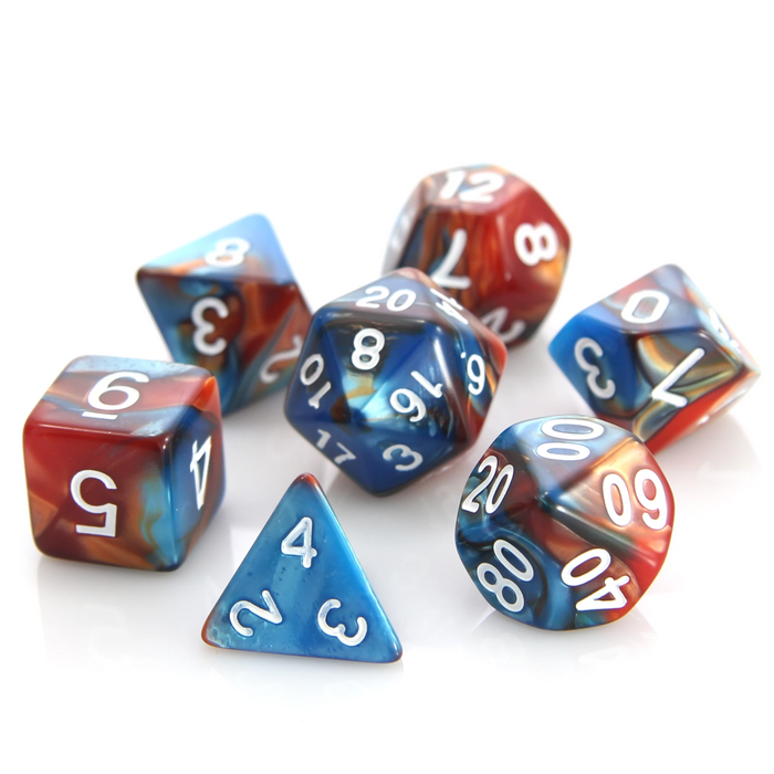 Copper and Turqoise Alloy (7-Die RPG Set)