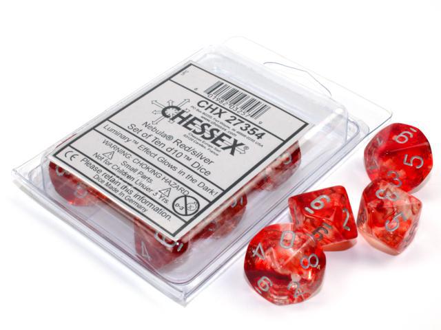 Nebula Red/silver (10 D10 Set)