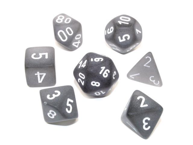 Frosted Smoke/white (7-Die RPG Set)