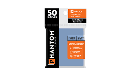 Phantom Sleeves Orange Size 70 x 70mm (Matte/Matte)