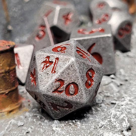 Signature Iron w/ Red (Metal 7-Die RPG Set)