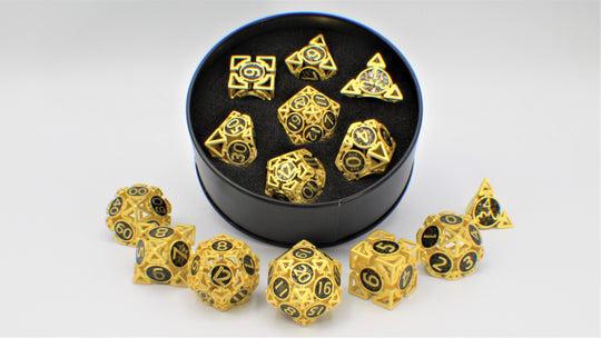 Gold/black (Hollow Metal 7-Die RPG Set)