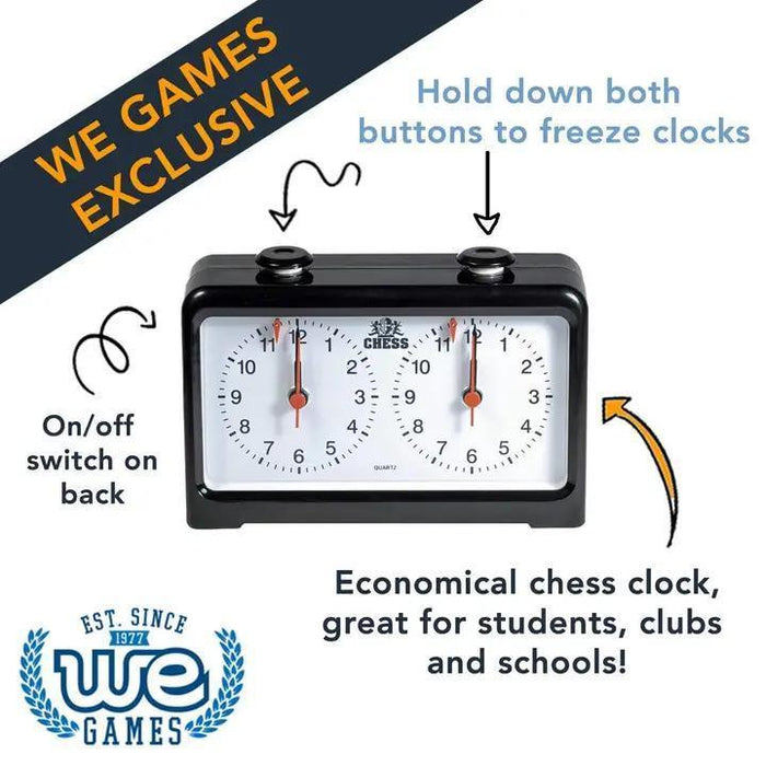 Royal Crest Quartz Analog Chess Clock/Timer