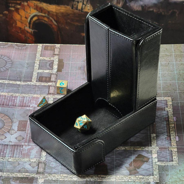 The Keep: Compact Magnetic Dice Tower (Black)