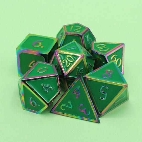 Color Change Green/Iridescent (Metal 7-Die RPG Set)