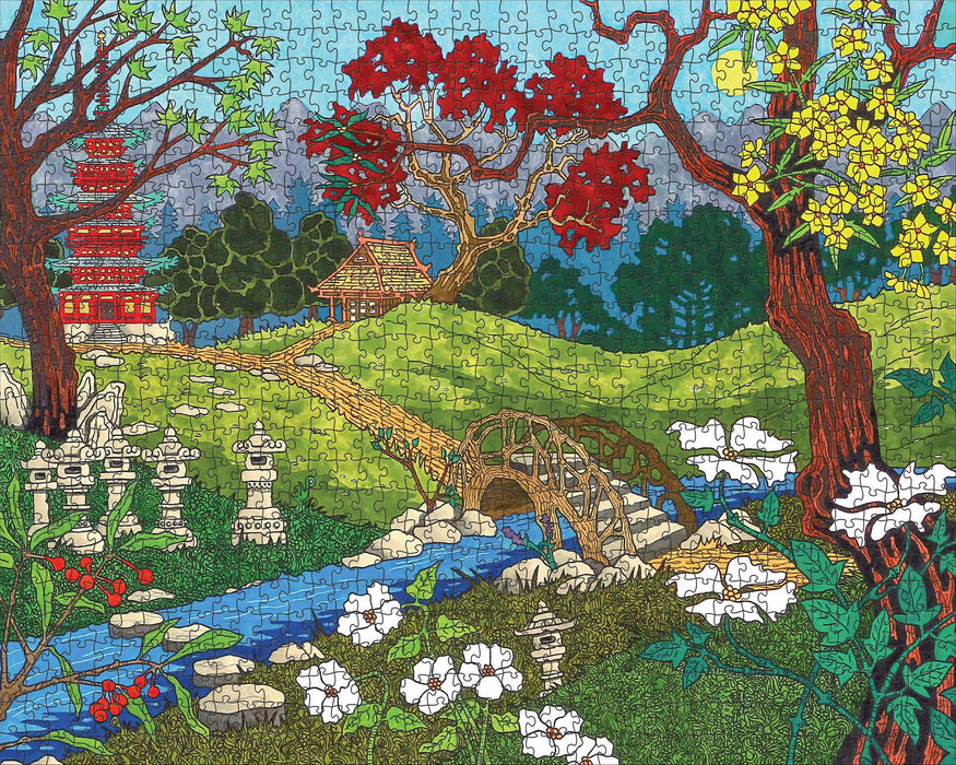 At the Japanese Garden (Pomegranate 1000pc)