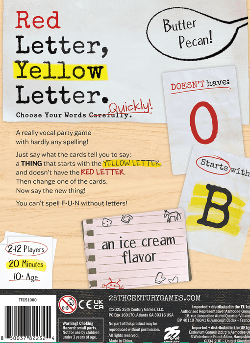 Red Letter, Yellow Letter