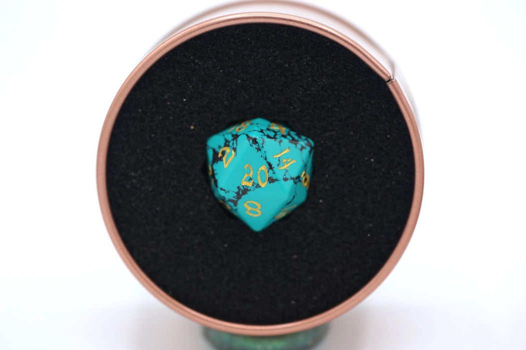 Blue Synthetic Turquoise Gemstone d20