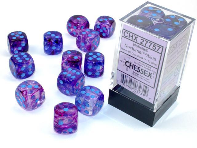 Nebula Nocturnal/blue (16mm D6 Dice Set)