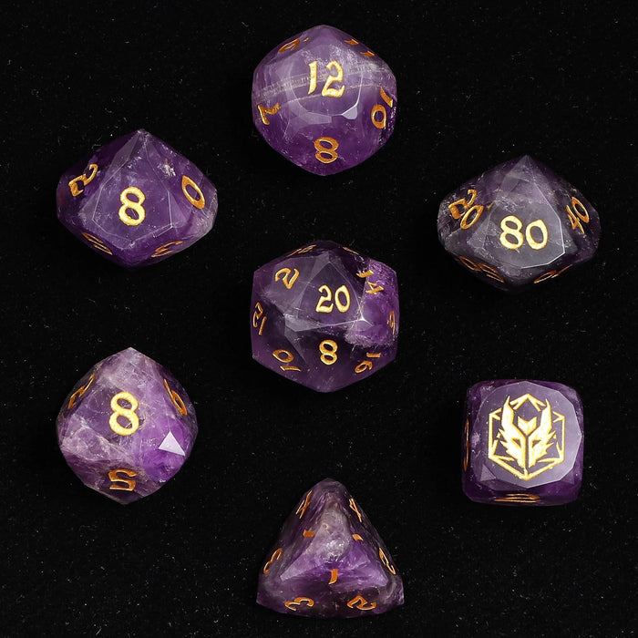 Dragon’s Hoard Luster Cut Dice Set - Amethyst