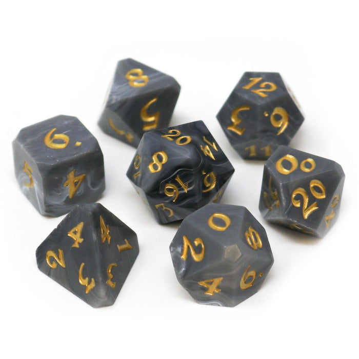 Avalore Talisman Ash with Gold (7-Die RPG Set)