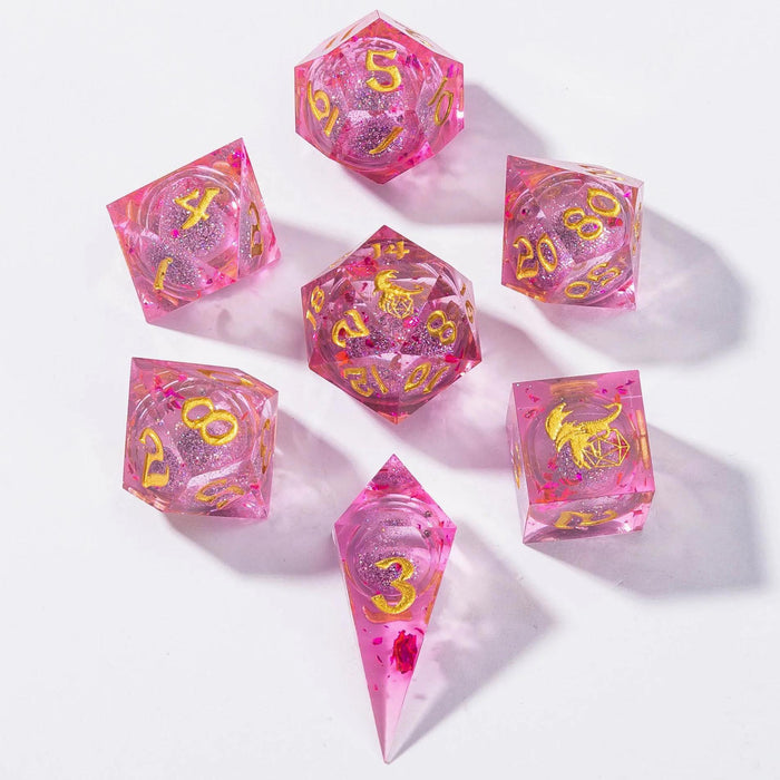 Captured Magic: Pink (Liquid Core 7-Die RPG Set)