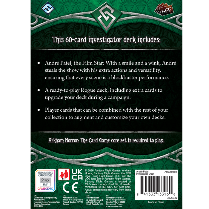 Arkham Horror: The Card Game — Andre Patel Investigator Deck