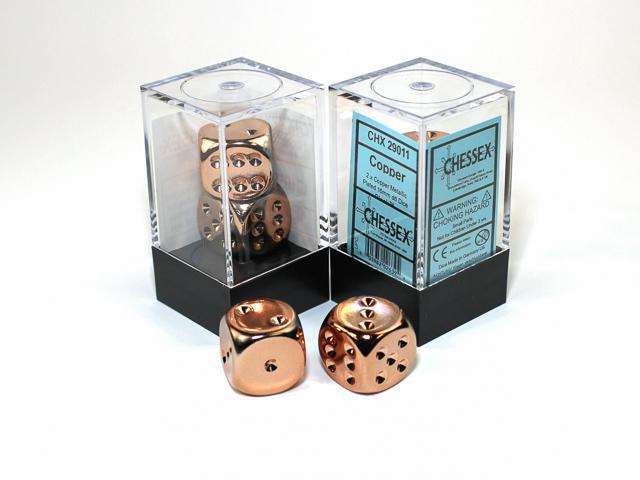 Copper Metallic Plated 16mm Pipped D6 Die Set