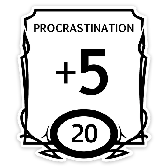 Procrastination Stat Block Sticker