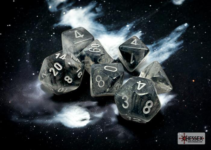 Borealis Light Smoke/silver (7-Die RPG Set)