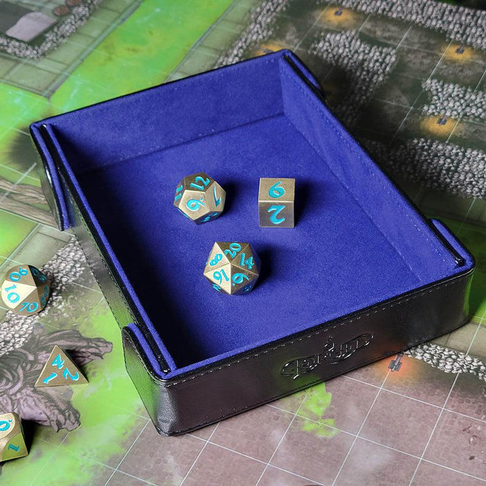 Compact Magnetic Dice Tray (Blue)