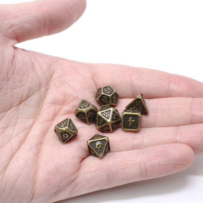 Critlings Dark Gold (Metal 7-Die RPG Set)