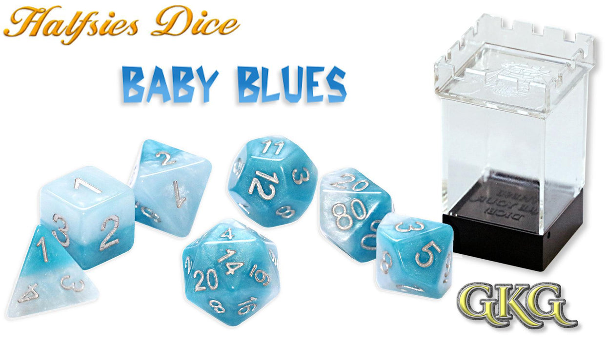 Halfsies: Baby Blues (7-Die RPG Set)