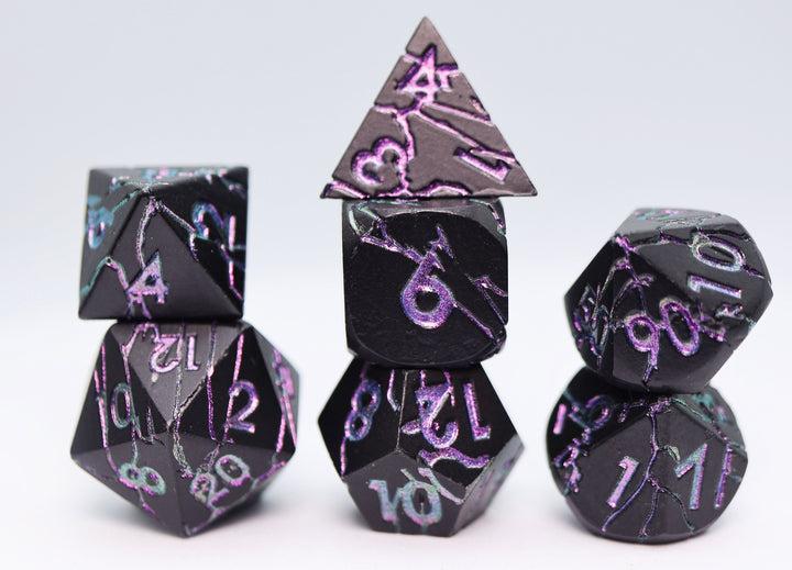 Purple Lightning (Metal 7-Die RPG Set)