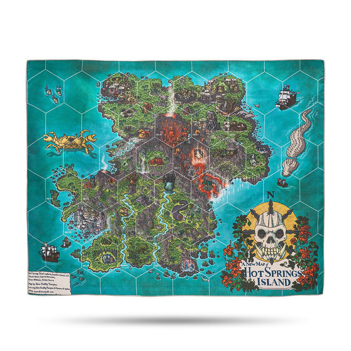 Hot Springs Island Cloth Map