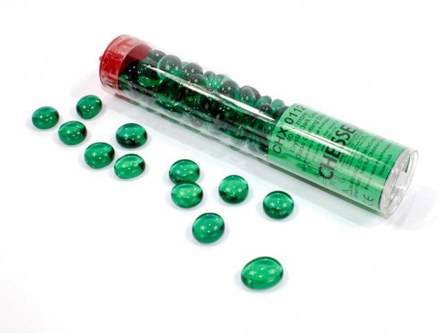 Assorted Gaming Stones: Crystal Dark Green Glass