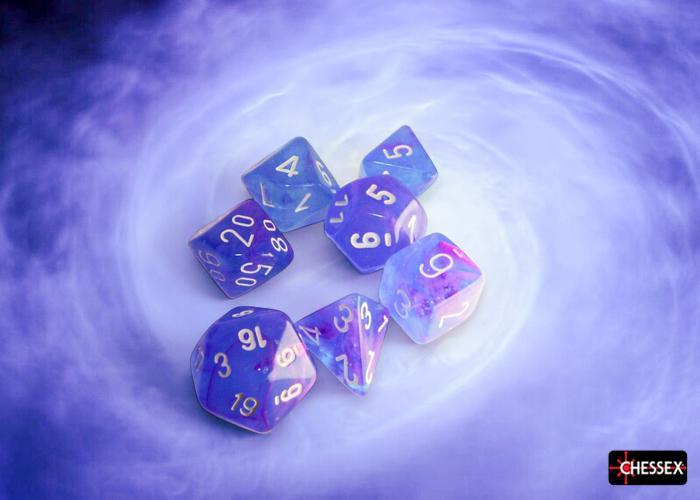 Nebula Aura/white (7-Die RPG Set)
