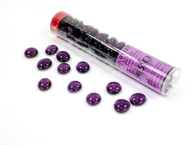 Assorted Gaming Stones: Crystal Purple Glass