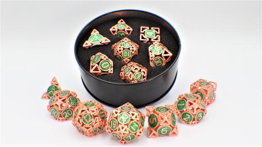 Copper/green (Hollow Metal 7-Die RPG Set)