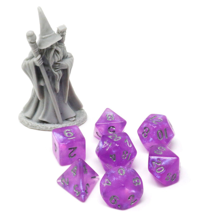 Critlings Magenta Sparkle (7-Die RPG Set)