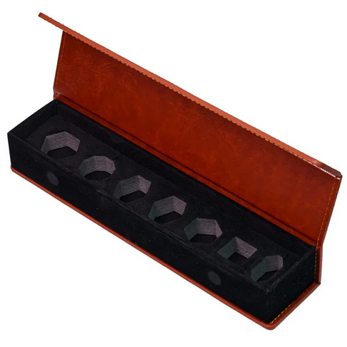 Magnetic Dice Vault - Brown Leatherette