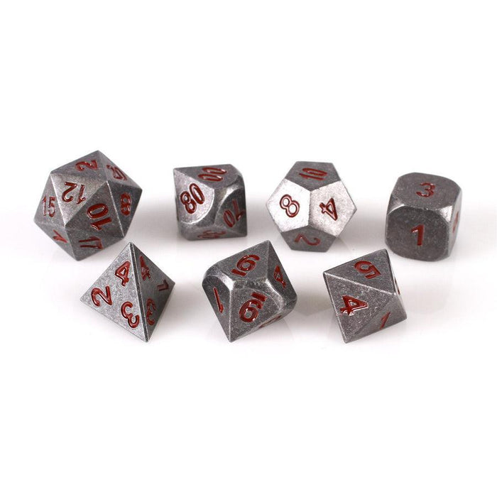 Iron & Red (Metal 7-Die RPG Set)