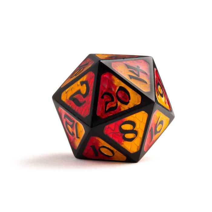 Dire d20 Drakona Embers Nali (Metal Die)