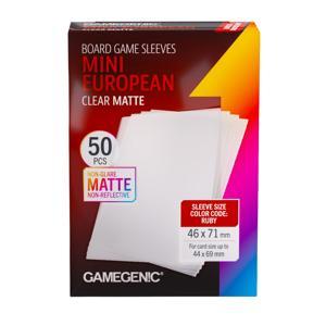 Gamegenic Sleeves Mini European Clear Matte (Color Code: Ruby)