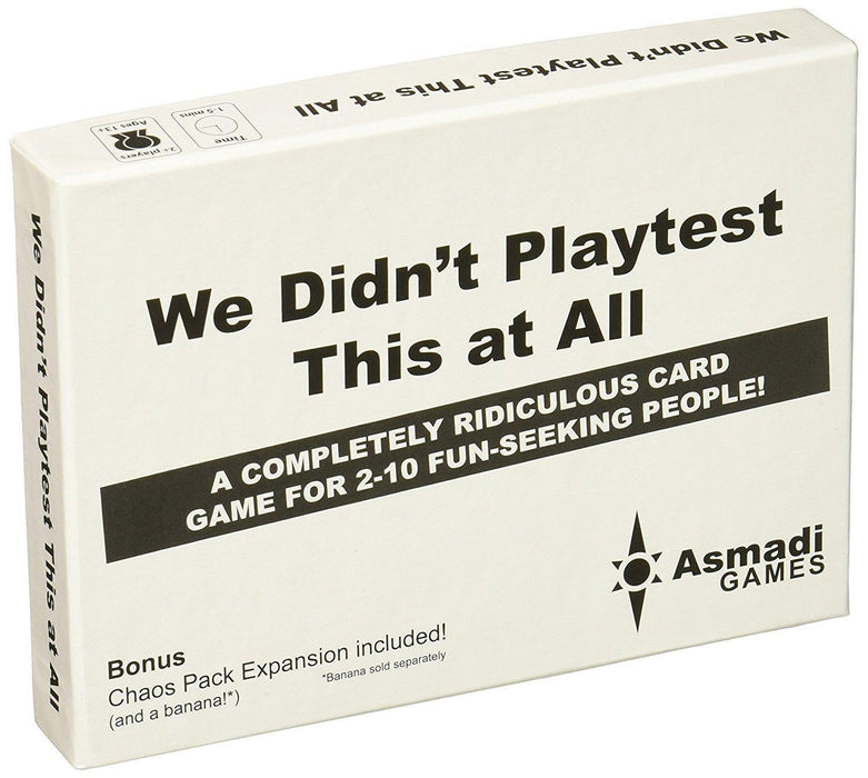 We Didn't Playtest This At All