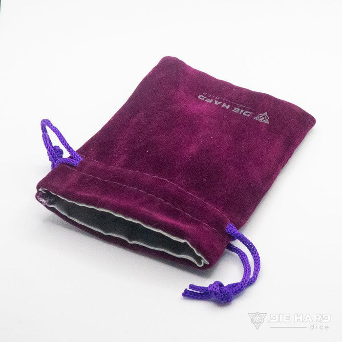 Small Purple Velvet Dice Bag