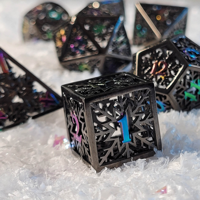 Shadow's Rime (Hollow Metal 7-Die RPG Set)