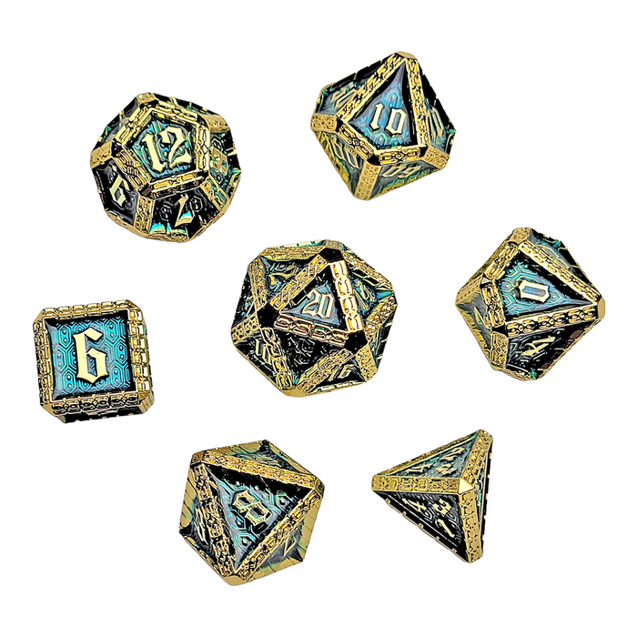 Sentry Gold Blue (Metal 7-Die RPG Set)