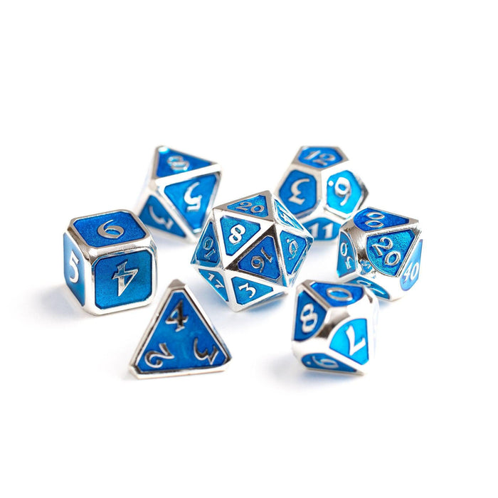 Critlings Platinum Aquamarine (Metal 7-Die RPG Set)