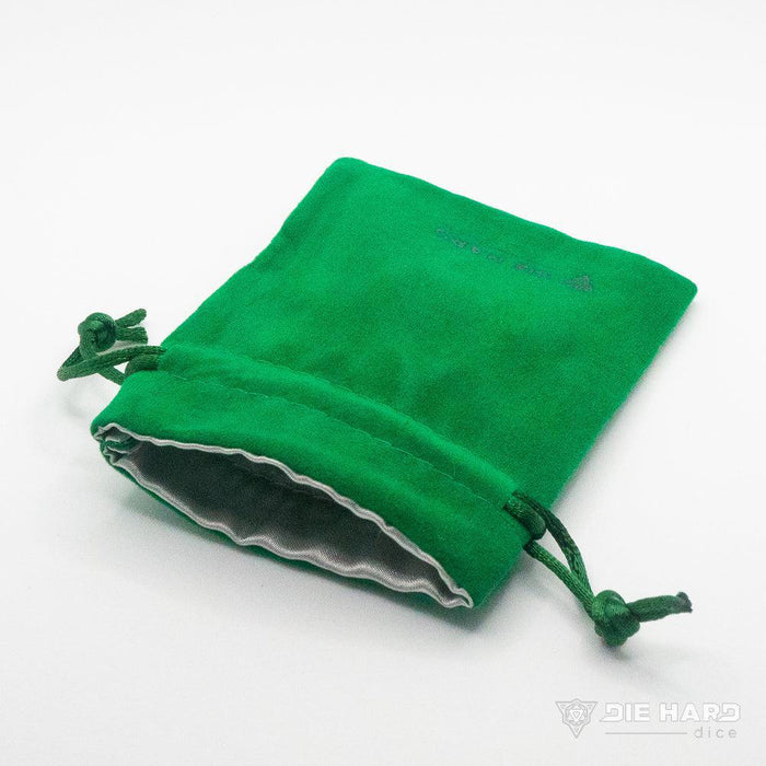 Small Green Velvet Dice Bag