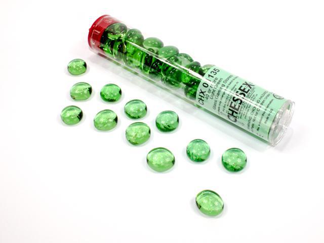 Assorted Gaming Stones: Crystal Light Green Glass