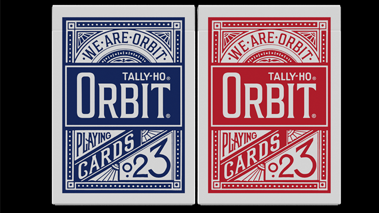 Orbit (Blue/Red) Tally-Ho Circle Back Playing Cards