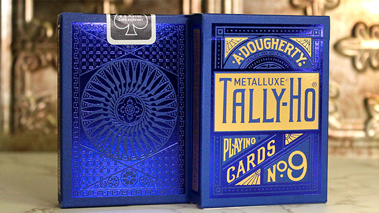 Tally Ho Blue (Circle) MetalLuxe Playing Cards