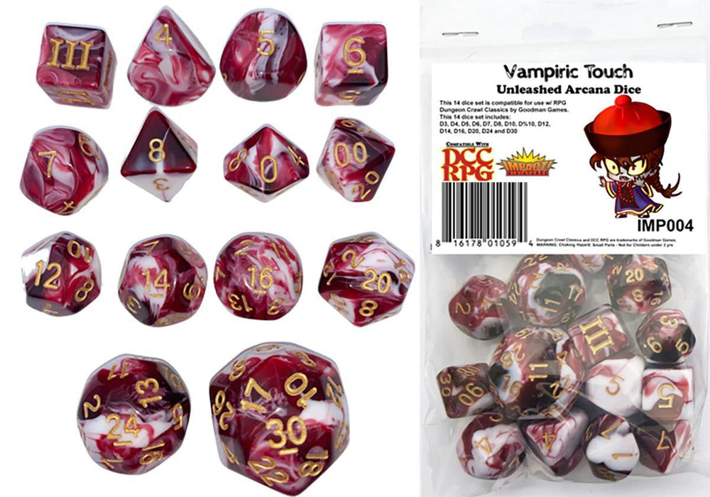 Unleashed Arcana: Vampiric Touch DCC Dice Set