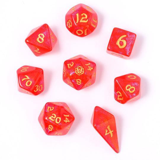 Wyrmforged Rollers: Fireball (8-Die RPG Set)