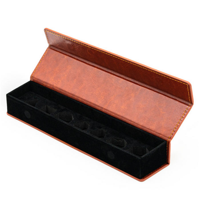 Magnetic Dice Vault - Brown Leatherette