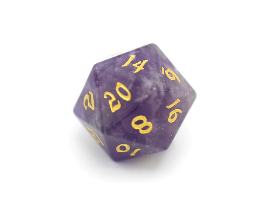 Natural Amethyst Gemstone d20