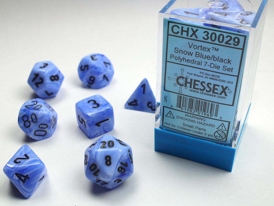 Vortex Snow Blue/black (7-Die RPG Set)