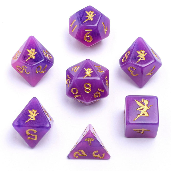 Wyrmforged Rollers: Pixie Dust (8-Die RPG Set)